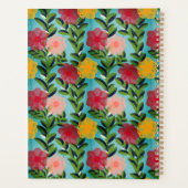 Abstract Watercolour Florals Notebook Blue Planer (Rückseite)