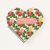 Abstract Watercolour Florals Notebook Clear Notizblock (Vorderseite)