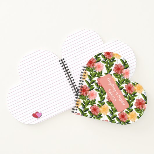 Abstract Watercolour Florals Notebook Clear Notizblock (Innenseite)