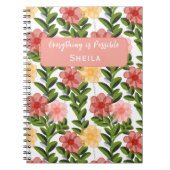 Abstract Watercolour Florals Notebook Notizblock (Vorderseite)