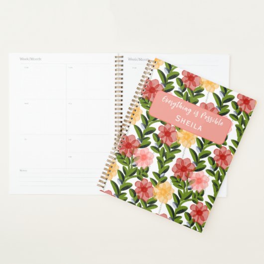 Abstract Watercolour Florals Planner Planer (Anzeige)