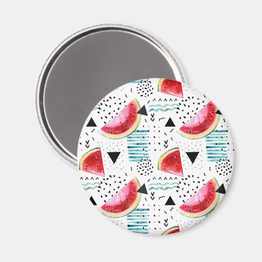 Abstract Watermelon Pattern Magnet (Vorderseite/Rückseite)