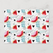 Abstract Watermelon Pattern Postkarte (Vorderseite)