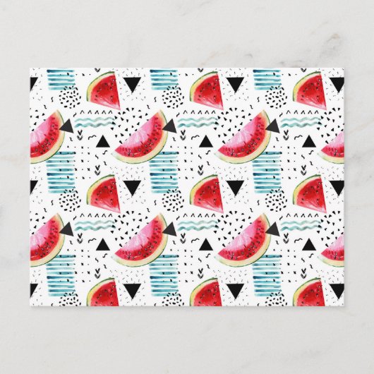 Abstract Watermelon Pattern Postkarte (Vorderseite)