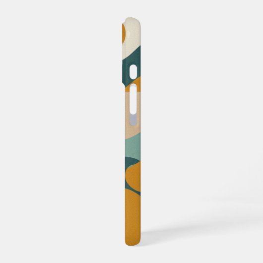 Abstract Wave and Sun iPhone 16 Hülle (Linke Seite)