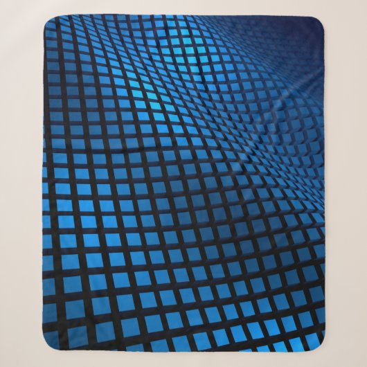 Abstract wave design blue sherpadecke (Vorderseite)