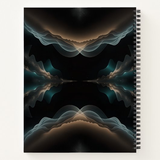 Abstract Wave Energy Spiral Notebook Notizblock (Rückseite)