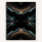 Abstract Wave Energy Spiral Notebook Notizblock (Vorderseite)