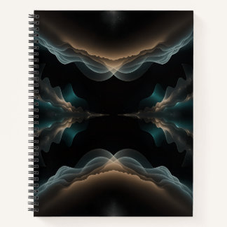 Abstract Wave Energy Spiral Notebook Notizblock