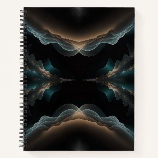 Abstract Wave Energy Spiral Notebook Notizblock (Vorderseite)