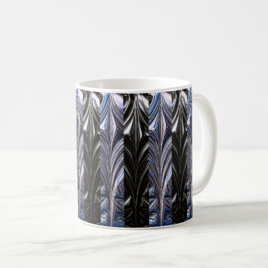 Abstract Wave Mug Kaffeetasse (VorderseiteRechts)