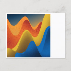 Abstract Waves Postkarte