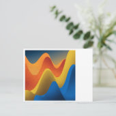 Abstract Waves Postkarte (Stehend Vorderseite)