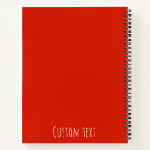 Abstract Wavy Line Art Bold Red Minimalist Pattern Notizblock (Rückseite)