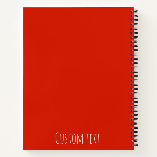 Abstract Wavy Line Art Bold Red Minimalist Pattern Notizblock (Rückseite)