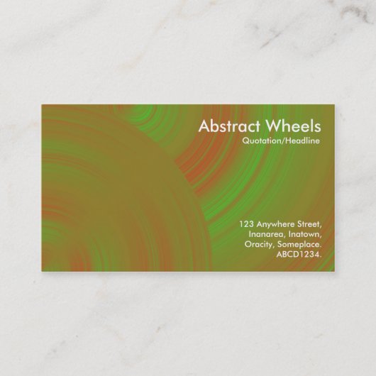 Abstract Wheels 015 Visitenkarte (Vorderseite)