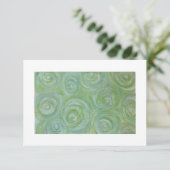 Abstract white and green roses hand-drawn notecard einladung (Stehend Vorderseite)