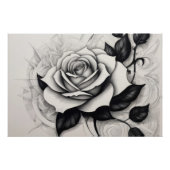Abstract white rose poster (Vorderseite)