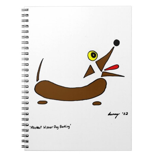 Abstract Wiener Dog Notebook Notizblock (Vorderseite)