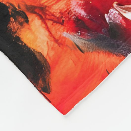 Abstract Wild Spirit Wolf Fleecedecke (Ecke)