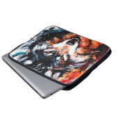 Abstract Wild Spirit Wolf Laptopschutzhülle (Vorne Knopf)