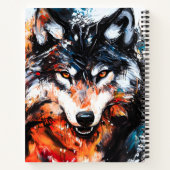 Abstract Wild Spirit Wolf Notizblock (Rückseite)