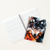 Abstract Wild Spirit Wolf Notizblock (Innenseite)