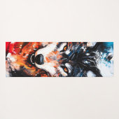 Abstract Wild Spirit Wolf Yogamatte (Rückseite (Horizontal))