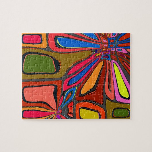 Abstract Window & Stain Glass Puzzle (Horizontal)