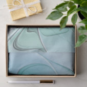 Abstract With Blue, Modern Fractal Art Seidenpapier (Geschenk)