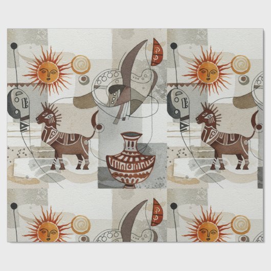 Abstract with ethnic elements geschenkpapier (Flach)