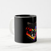 Abstract wolf mug zweifarbige tasse (Vorderseite Links)