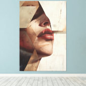 Abstract woman decorative frame leinwanddruck (Insitu (Holzboden))