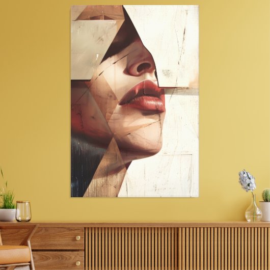 Abstract woman decorative frame leinwanddruck (Insitu (Wohnzimmer))