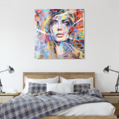 Abstract woman face 01 leinwanddruck (Insitu (Schlafzimmer))