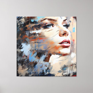 Abstract woman face 01 leinwanddruck