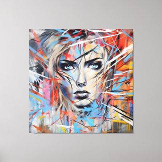 Abstract woman face 03 leinwanddruck