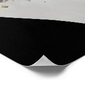 Abstract Woman Gold Black Surrealist Art Elegant Poster (Ecke)