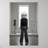 Abstract woman with bag on head poster (Vorne)