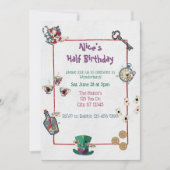 Abstract Wonderland Birthday Invitation Einladung (Vorderseite)
