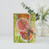 abstract words collage  postkarte (Stehend Vorderseite)