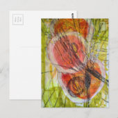 abstract words collage postkarte (Vorne/Hinten)