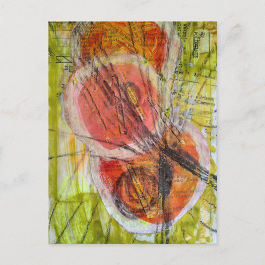 abstract words collage  postkarte (Vorderseite)