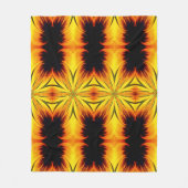 Abstract Yellow And Brown Pattern Art  Fleecedecke (Vorderseite)