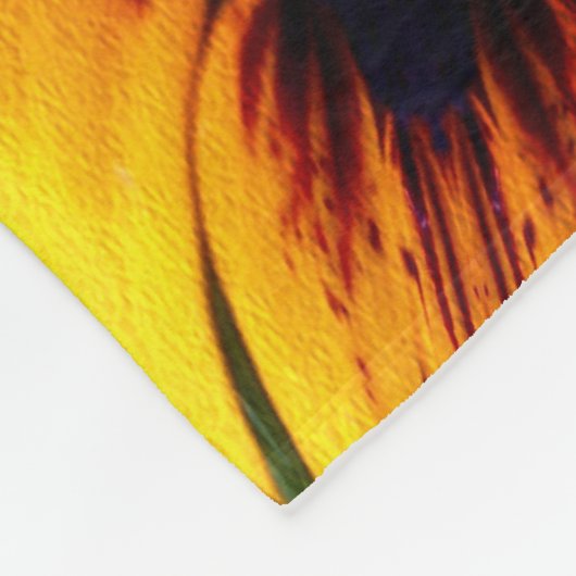 Abstract Yellow And Brown Pattern Art  Fleecedecke (Ecke)