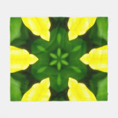 ABSTRACT YELLOW AND GREEN DRAWING. SAMER BRASIL. 3 FLEECEDECKE (Vorderseite (Horizontal))