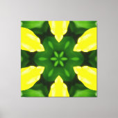 ABSTRACT YELLOW AND GREEN DRAWING. SAMER BRASIL. 3 LEINWANDDRUCK (Vorderseite)