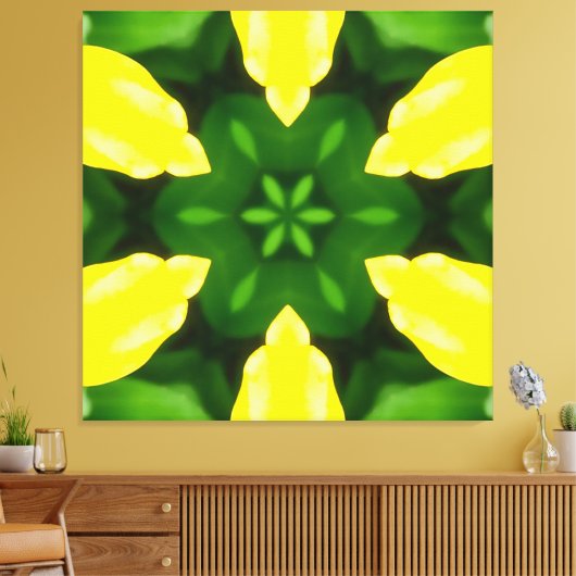 ABSTRACT YELLOW AND GREEN DRAWING. SAMER BRASIL. 3 LEINWANDDRUCK (Insitu (Wohnzimmer))