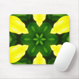 ABSTRACT YELLOW AND GREEN DRAWING. SAMER BRASIL. 3 MOUSEPAD