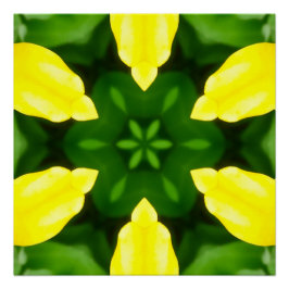 ABSTRACT YELLOW AND GREEN DRAWING. SAMER BRASIL. 3 POSTER